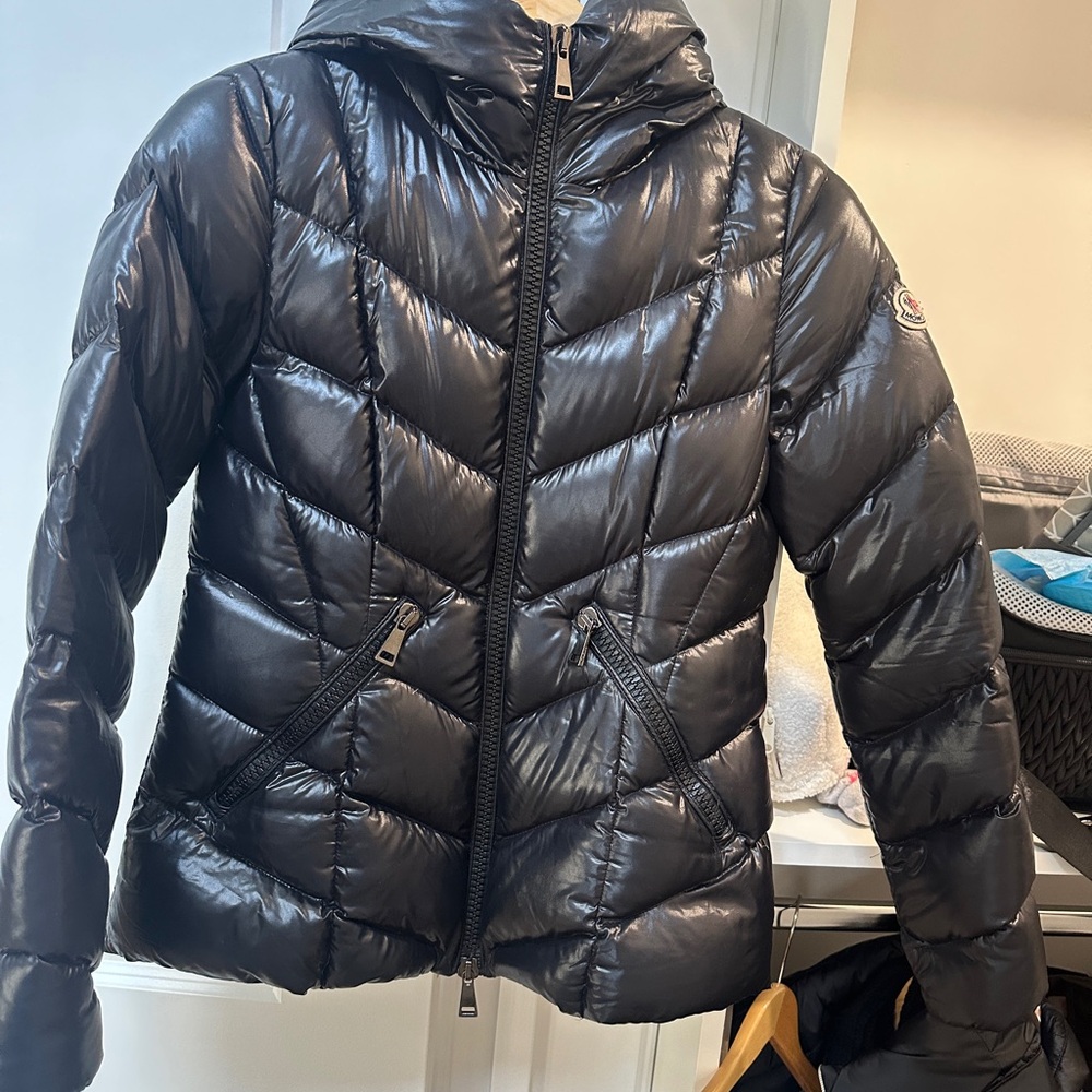 Moncler Shiny Black Puffer Jacket